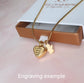 Engraved Silver or Gold Small Heart & Guardian Angel Pendant Ashes Urn Necklace