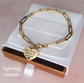 Gold or Silver Engraved Paperclip Cremation Ashes Urn Bracelet - Self Fill