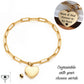 Gold or Silver Engraved Paperclip Cremation Ashes Urn Bracelet - Self Fill Memorial