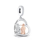 Pandora fitting Best Friends Charm 925 Sterling Silver & Rose Gold - BFF gift bestie