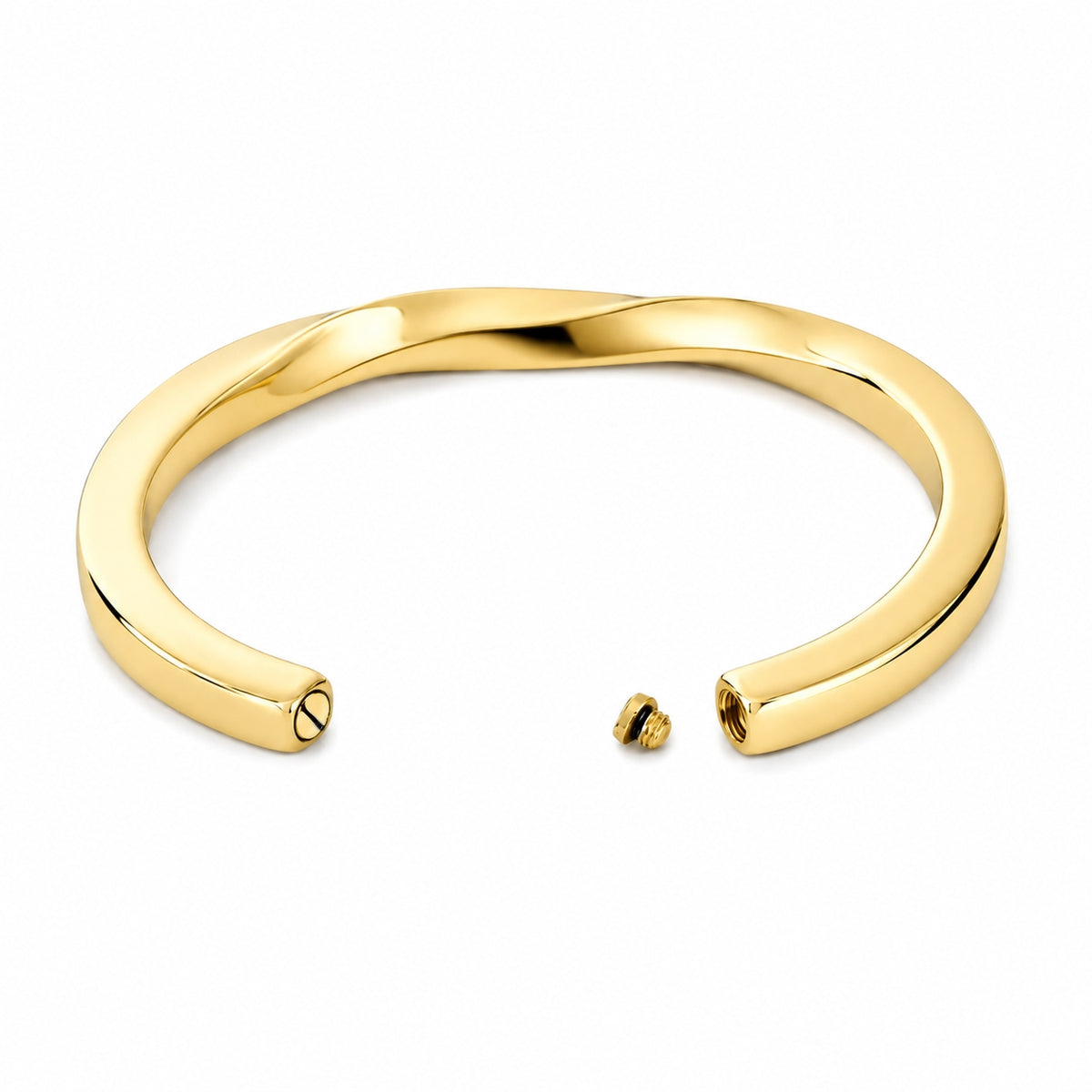 Silver or Gold Cremation Ashes Heart Urn Bangle Bracelet - Self Fill