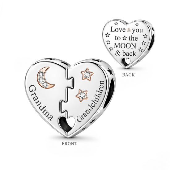 Pandora fitting Grandma & Grandchildren Heart Charm 925 Sterling Silver