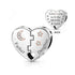 Pandora fitting Dad & Daughter Heart Charm 925 Sterling Silver 