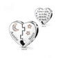Pandora fitting Auntie & Niece Heart Charm 925 Sterling Silver 