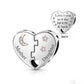 pandora fitting Mother & Daughter Heart Charm 925 Sterling Silver - Love You To The Moon Mum