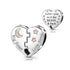 Big Sister & Little Sister Heart Charm 925 Sterling Silver fits Pandora