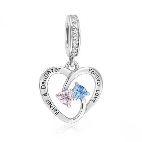 Pandora fitting Father ( Dad) & Daughter Charm 925 Sterling Silver