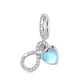 Pandora fitting Sister Infinity Charm 925 Sterling Silver & Moonstone