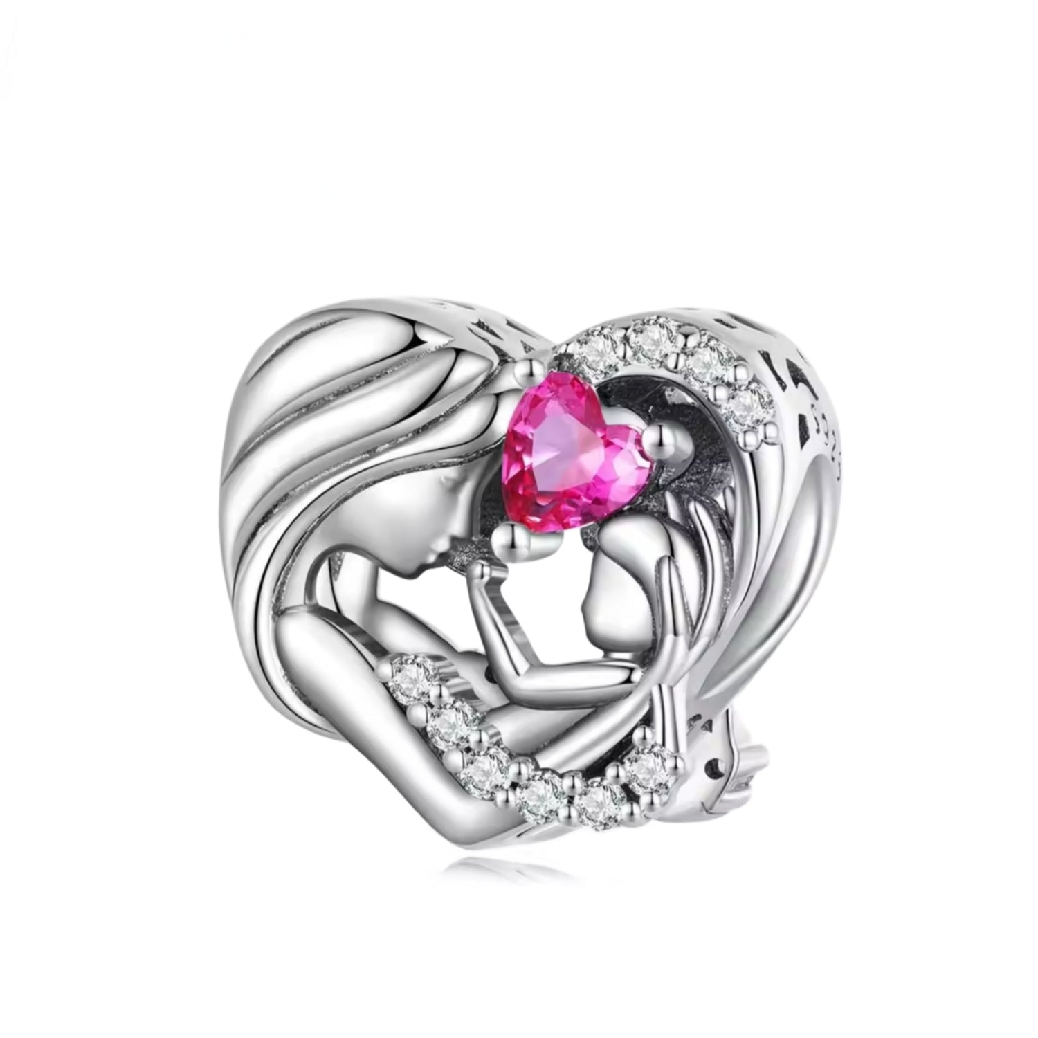 Pandora fitting Mum and Baby Daughter Charm 925 Sterling Silver - New Baby Girl