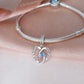 Charm pendentif coeur père et fille en argent sterling 925 - Forever Love