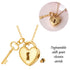 Engraved Gold Ashes Heart Padlock Urn Necklace Self Fill keepsake memorial 