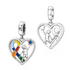 Pandora fitting Son Autism Charm 925 Sterling Silver - Autism Awareness Puzzle Ribbon - Mum Gift