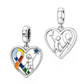 Pandora fitting Son Autism Charm 925 Sterling Silver - Autism Awareness Puzzle Ribbon - Mum Gift