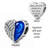 Pandora fitting Engraved Ashes & Resin Angel Wing Charm 925 Sterling Silver