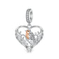 Pandora fitting Robin Angel Wings Charm 925 Sterling Silver Rose Gold