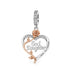 Pandora fitting God Daughter Charm 925 Sterling Silver & Rose Gold