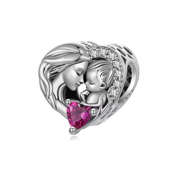 Pandora fitting Mum and Baby Charm 925 Sterling Silver - New Baby Girl or Boy mummy
