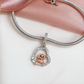 Labradoodle / Poodle Cross Dog I Love You Forever Charm 925 Sterling Silver & Rose Gold