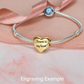 Engraved Gold Self-Fill Ashes Heart Charm