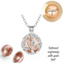 Engraved Silver & Rose Gold Family Tree Cremation Ashes Hair  Urn Locket Necklace