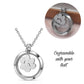 Engravable Silver Dog / Cat Paw Hair or Ashes Glass Circular Locket Urn Necklace