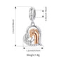 Horse & Girl Charm 925 Sterling Silver and Rose Gold -  Love you forever
