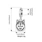 Engraved Husky Dog Charm 925 Sterling Silver - Personalised