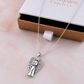 Collier cœur en cristal bleu pour cendres de crémation en argent sterling 925 – « Pour toujours dans mon cœur ».