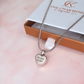 Engraved Ashes Small Heart Urn Necklace Silver or Yellow Gold - Self-Fill