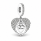 Mum Angel Wings Charm 925 Sterling Silver fits Pandora - Memorial 