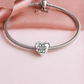Katzen-Herz-Charm aus 925er Sterlingsilber und Roségold