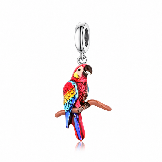 Pandora fitting Macaw Parrot Bird Charm 925 Sterling Silver