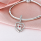 Nurse Heart Dangle Charm 925 Sterling Silver