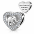 Pandora fitting Elephant Charm 925 Sterling Silver - Never forget how STRONG you are