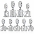 Pandora fitting 13th, 16th, 18th, 21st, 30th, 40th, 50th, 60th or 70th Birthday Years Charm 925 Sterling Silver