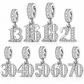 Pandora fitting 13th, 16th, 18th, 21st, 30th, 40th, 50th, 60th or 70th Birthday Years Charm 925 Sterling Silver