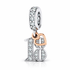 Pandora fitting 18th Birthday Charm 925 Sterling Silver & Rose Gold