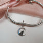 Black Cat in the Moon Charm Genuine 925 Sterling Silver