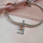 21st Birthday Charm 925 Sterling Silver & Rose Gold - Personalised heart tag Daughter