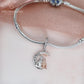 Niece & Auntie Charm Genuine 925 Sterling Silver and Rose Gold in moon - fits pandora