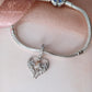 Robin Angel Wings Charm Genuine 925 Sterling Silver Rose Gold