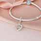Granddaughter Heart Charm Genuine 925 Sterling Silver Rose Gold - Love You Forever