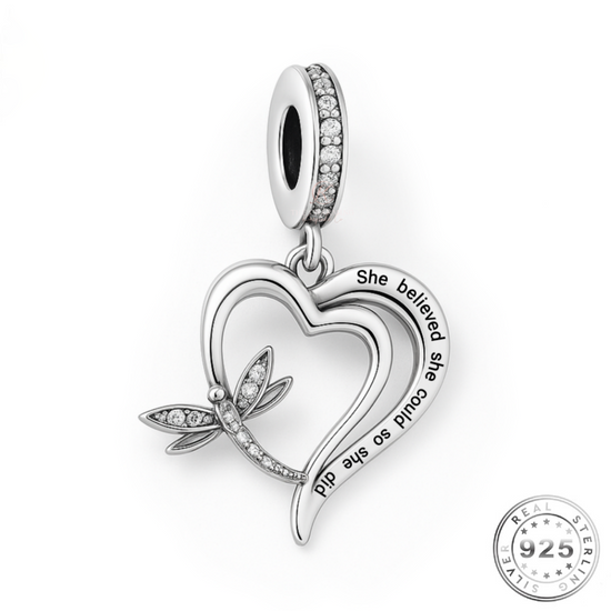 She Believed She Could So She Did Charm 925 Sterling Silver fits pandora - Graduation / new job