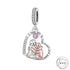 Sloth Charm I Love You To The Moon & Back 925 Sterling Silver & Rose Gold fits Pandora