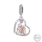 Sloth Charm I Love You To The Moon & Back 925 Sterling Silver & Rose Gold fits Pandora