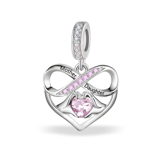 Pandora fitting Mum Mother & Daughter Dangle Charm 925 Sterling Silver