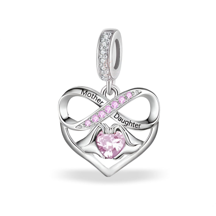 Pandora fitting Mum Mother & Daughter Dangle Charm 925 Sterling Silver