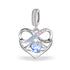 Dad Father & Daughter Heart Dangle Charm 925 Sterling Silver fits pandora