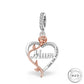 Pandora fitting Mum Dangle Charm 925 Sterling Silver & Rose Gold