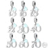 Pandora fitting 13th, 16th, 18th, 21st, 30th, 40th, 50th, 60th or 70th Birthday Charm 925 Sterling Silver & Opal